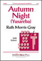 Autumn Night SAB choral sheet music cover